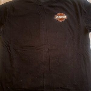 Harley-Davidson Black and Red Logo Tee